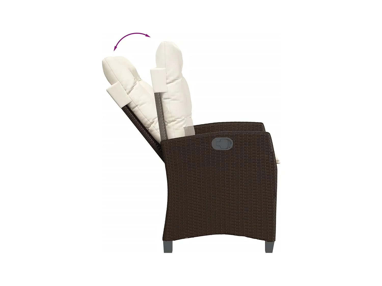 Garden Furniture -  3-delige Tuinset met kussens poly rattan bruin