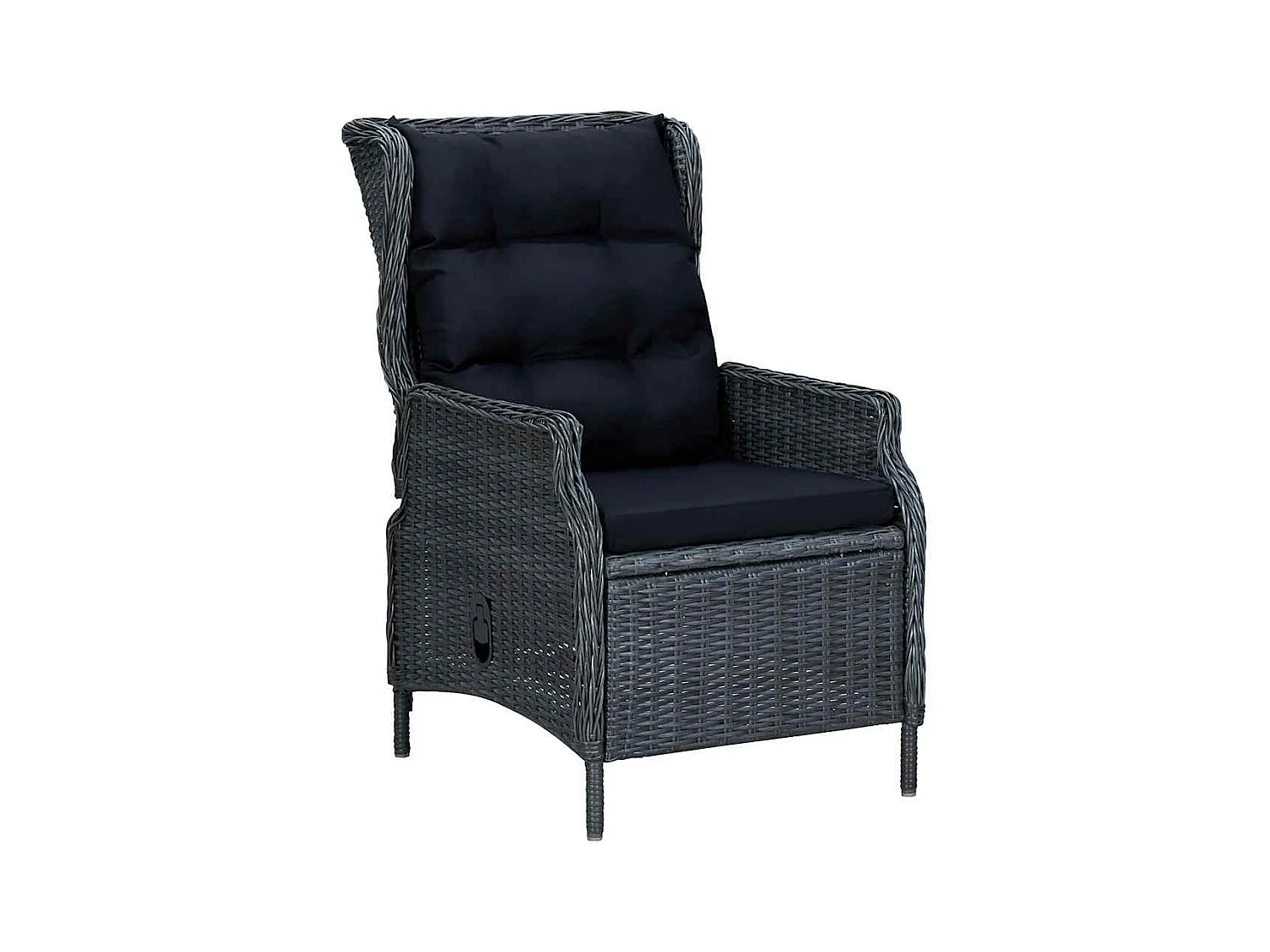 Hana  Ensemble à manger de jardin 9 pcs Gris foncé