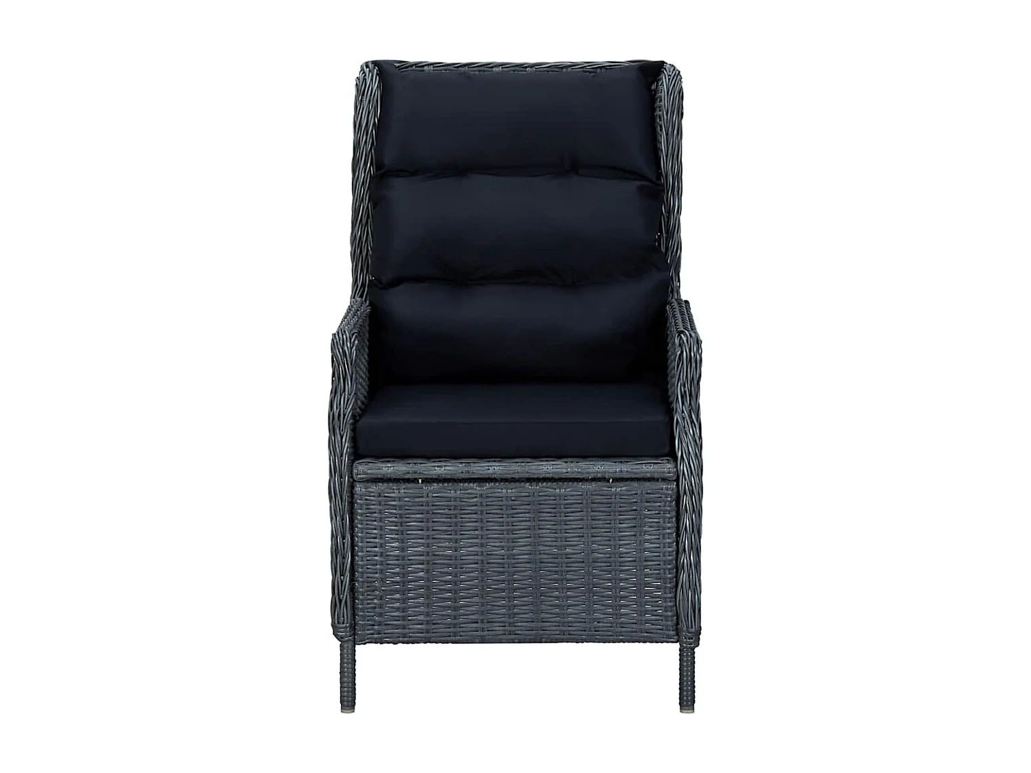 Hana  Ensemble à manger de jardin 9 pcs Gris foncé