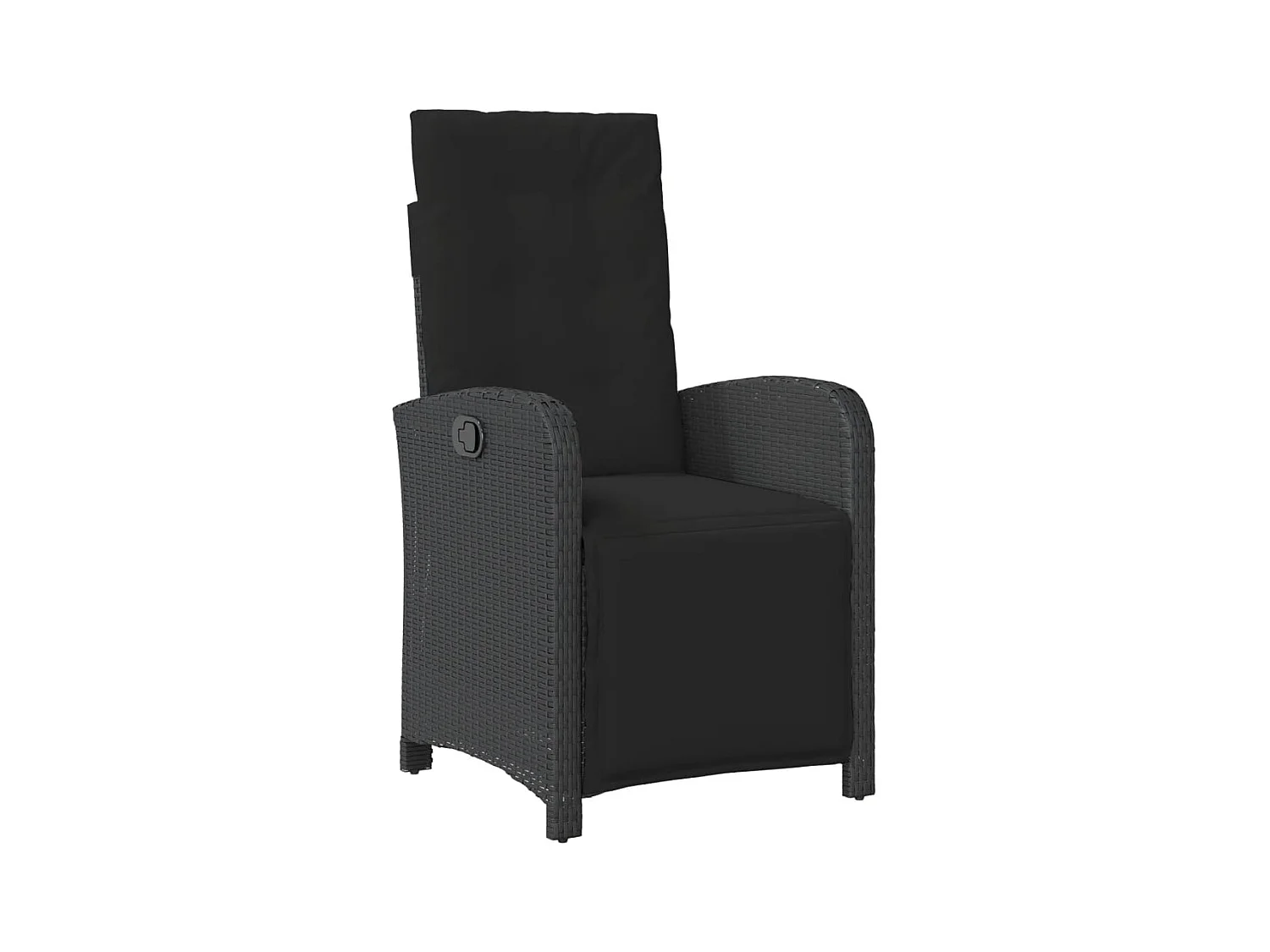 Thomian  7-delige Tuinset met kussens poly rattan zwart