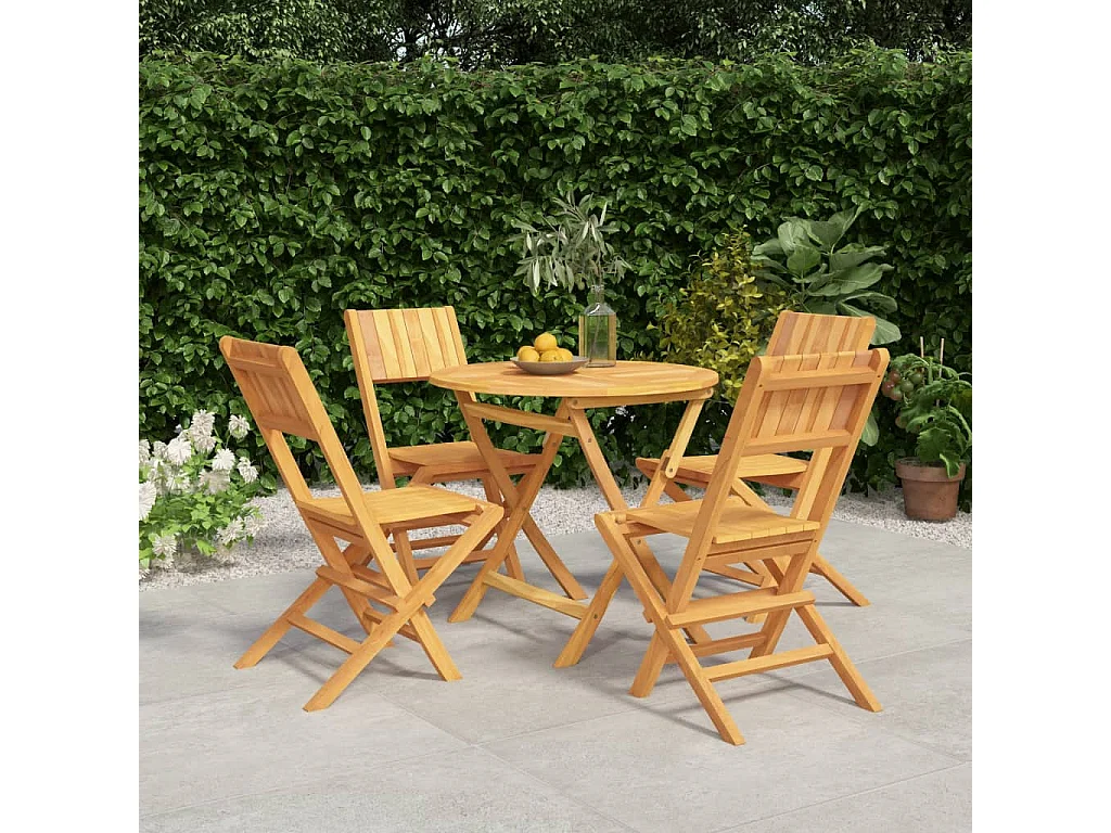 Atherton  Ensemble à manger de jardin 5 pcs Bois de teck massif