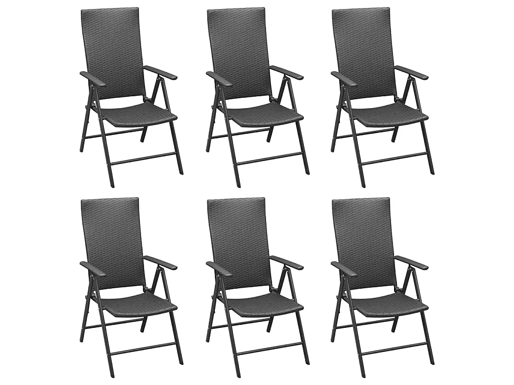Jarlik  7-delige Tuinset poly rattan zwart