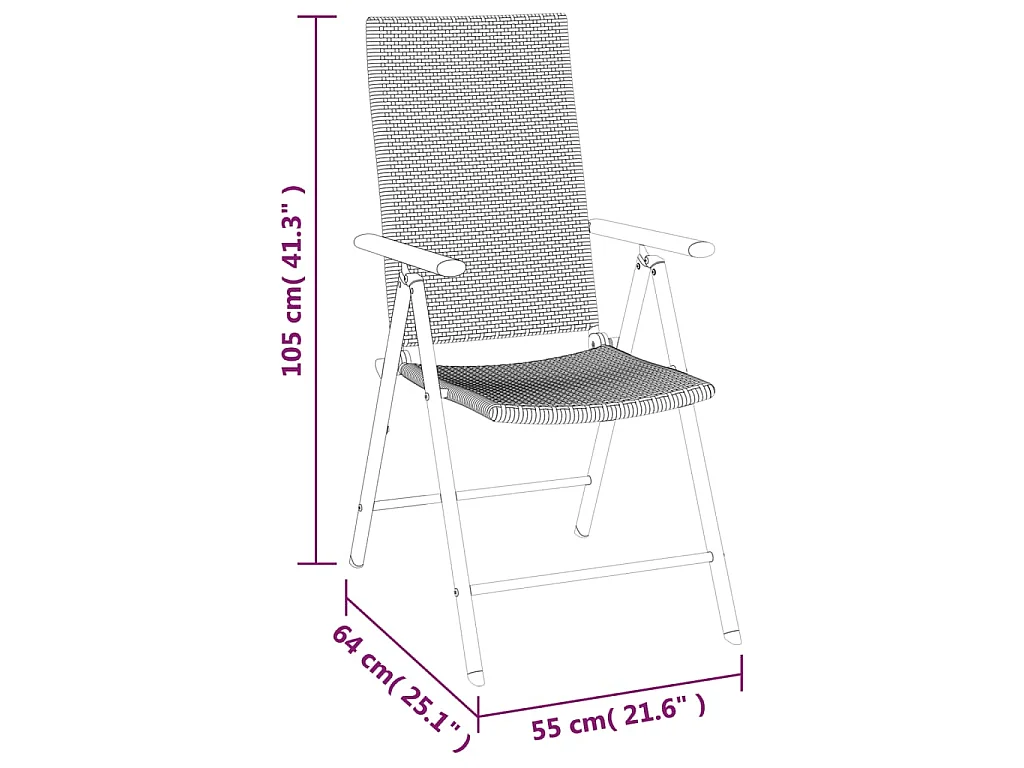 Jarlik  7-delige Tuinset poly rattan zwart