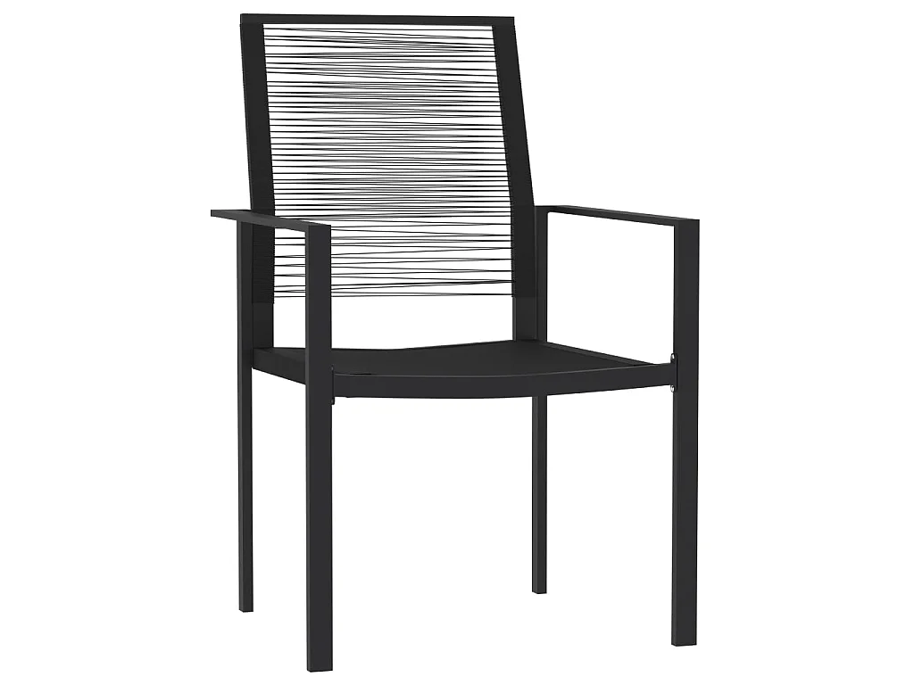 Nivor  Ensemble à manger de jardin 5 pcs Noir
