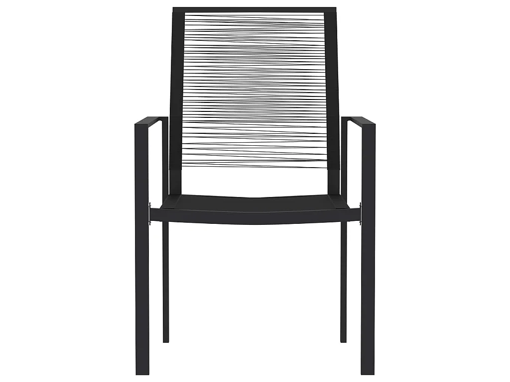 Nivor  Ensemble à manger de jardin 5 pcs Noir