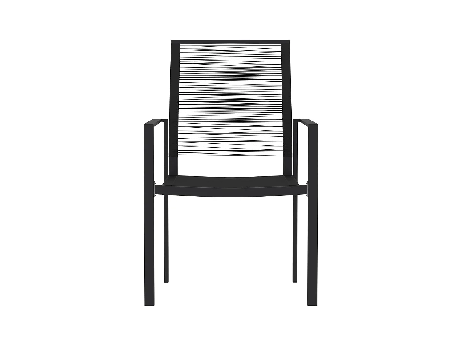 Nivor  Juego de comedor de jardín 7 piezas negro