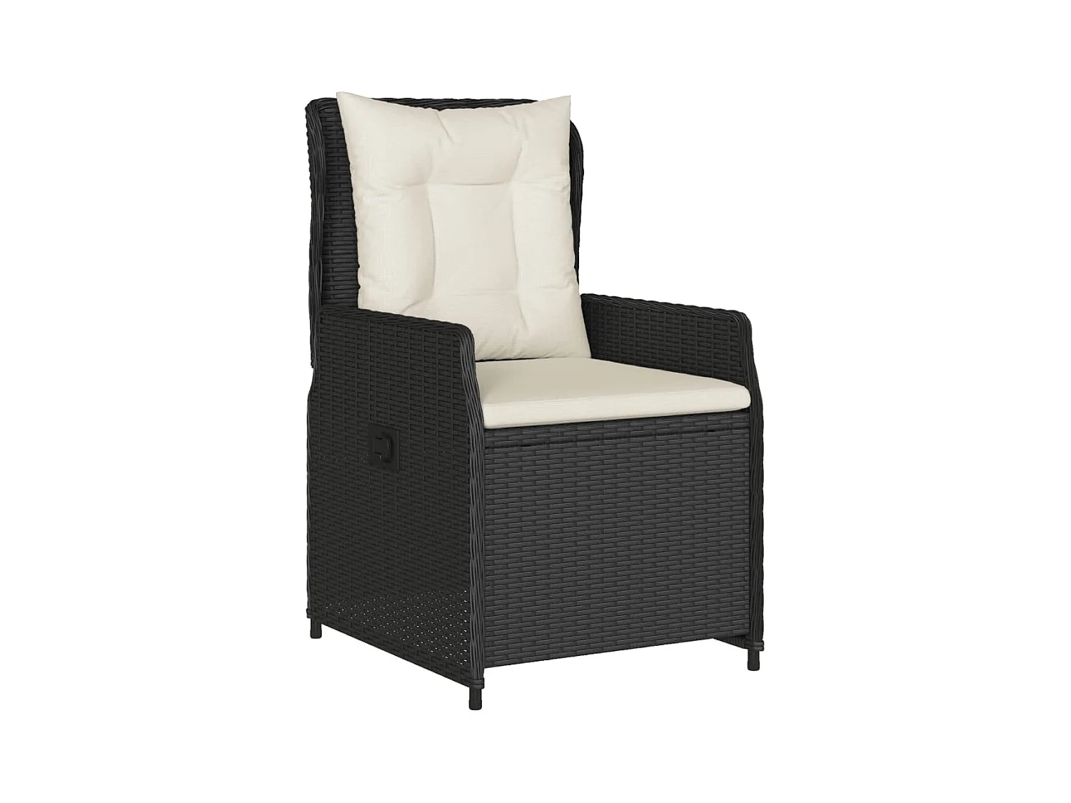 Garden Furniture -  Set comedor de jardín 3 pzas con cojines ratán sintético negro