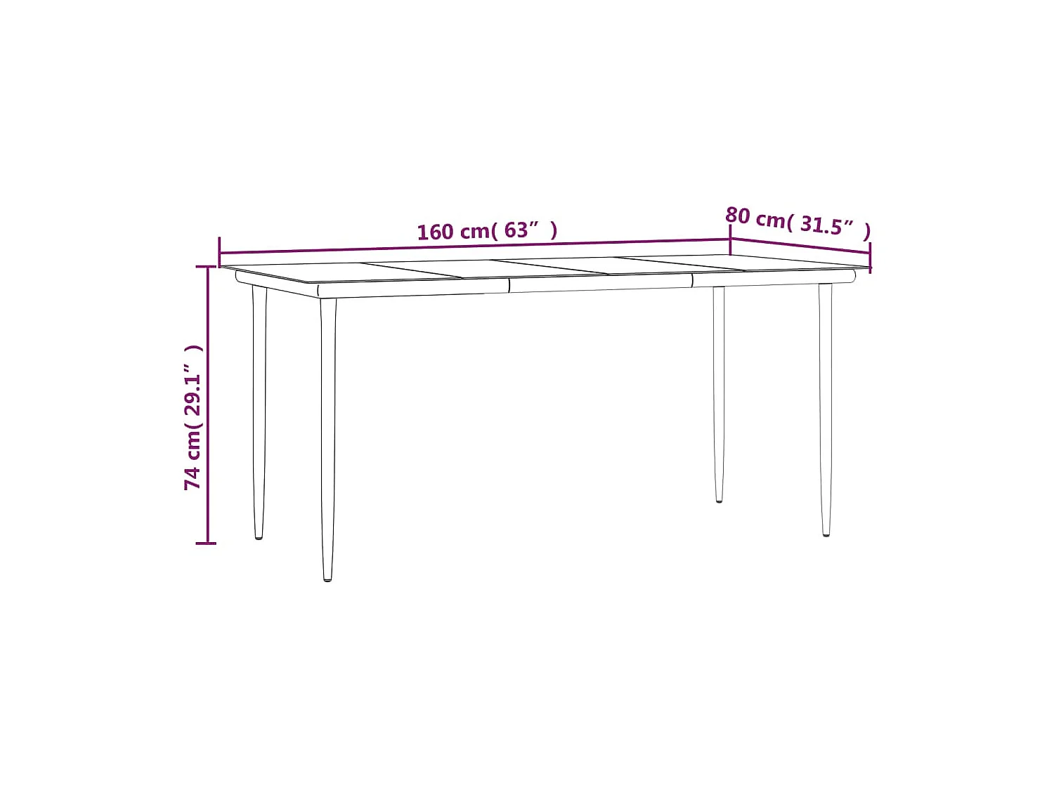 Fayra  Juego de comedor para jardín 5 piezas acero y textilene negro