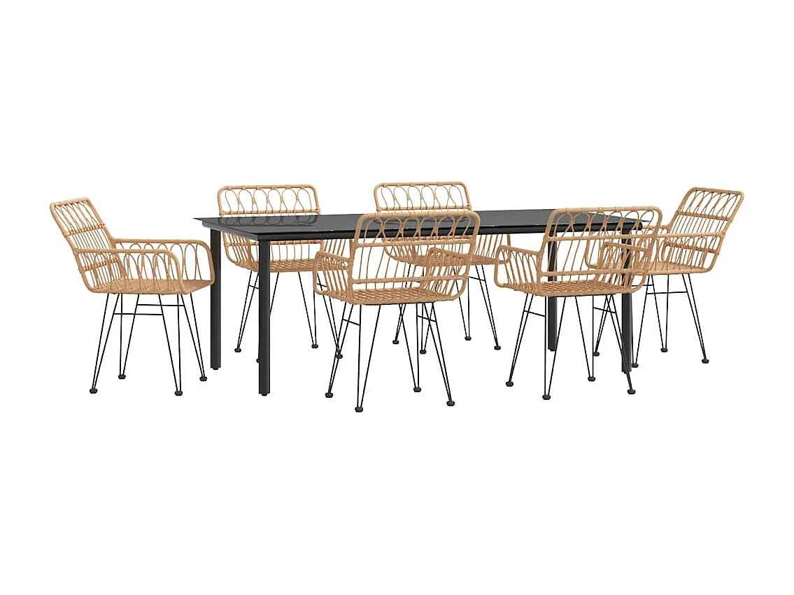 Francisca  7-delige Tuinset poly rattan