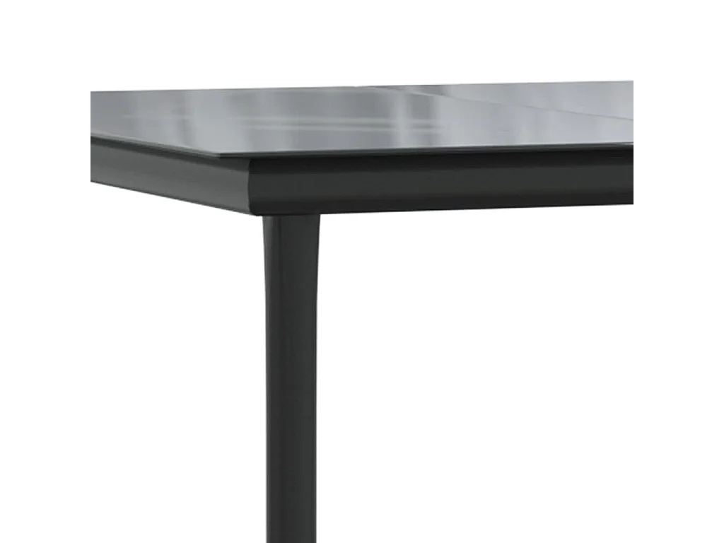Nolira  Ensemble à manger de jardin coussins 5pcs Noir Résine tressée