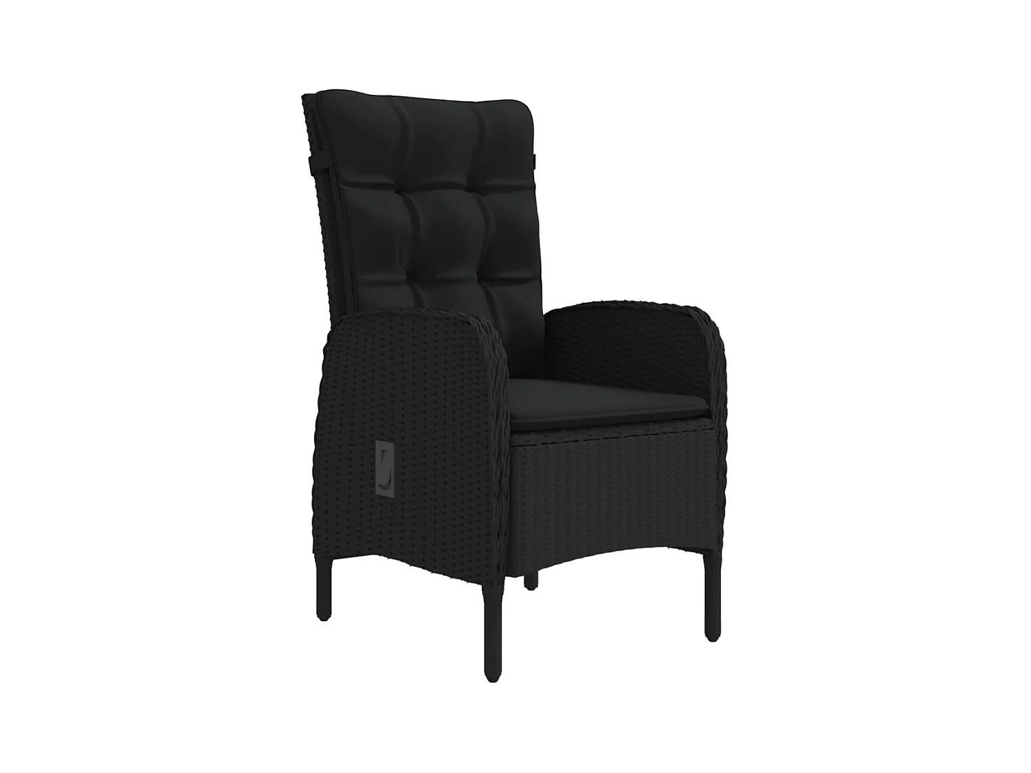 Vernon  Ensemble à manger de jardin avec coussins 7 pcs Noir