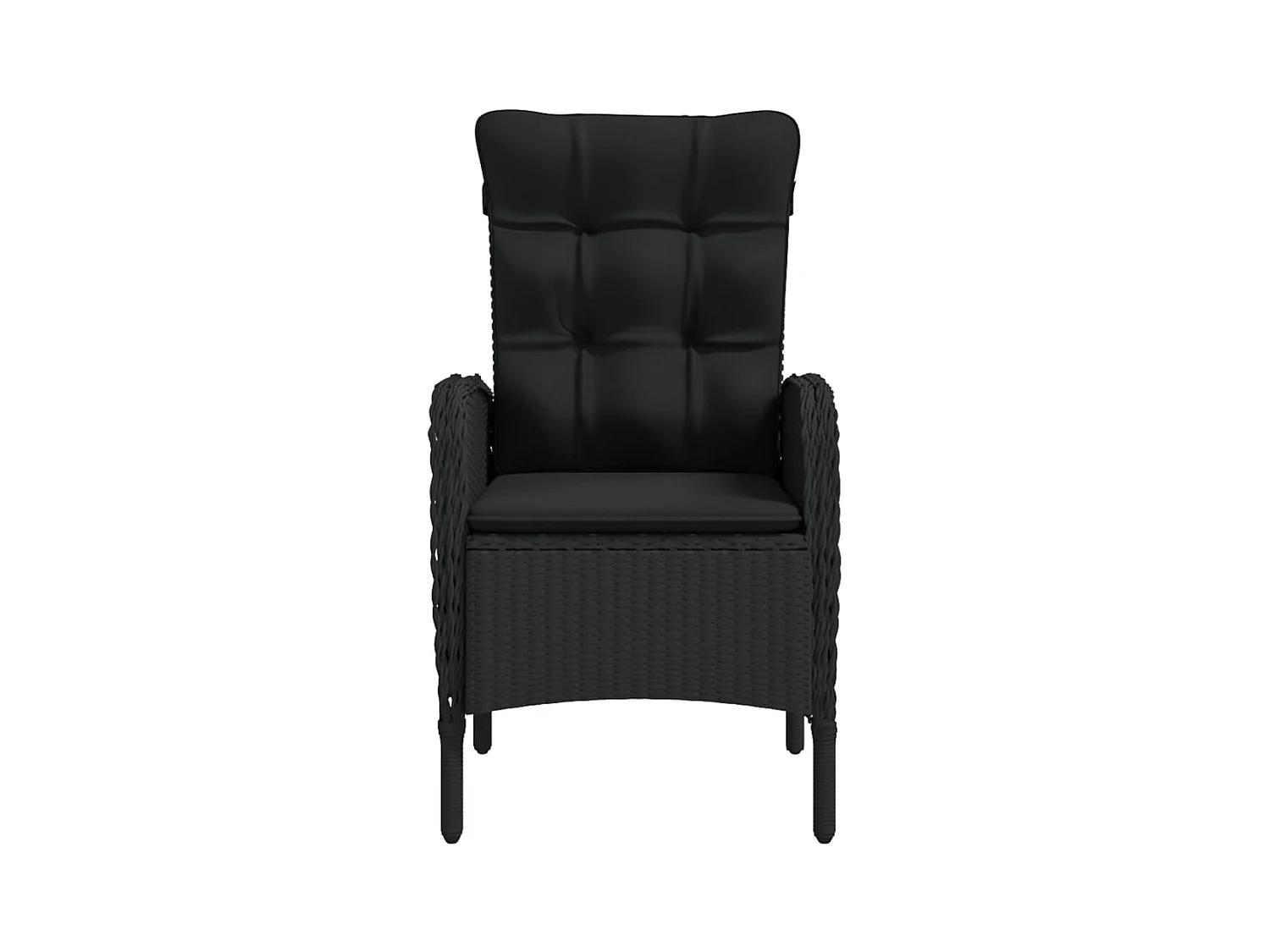 Vernon  Ensemble à manger de jardin avec coussins 7 pcs Noir