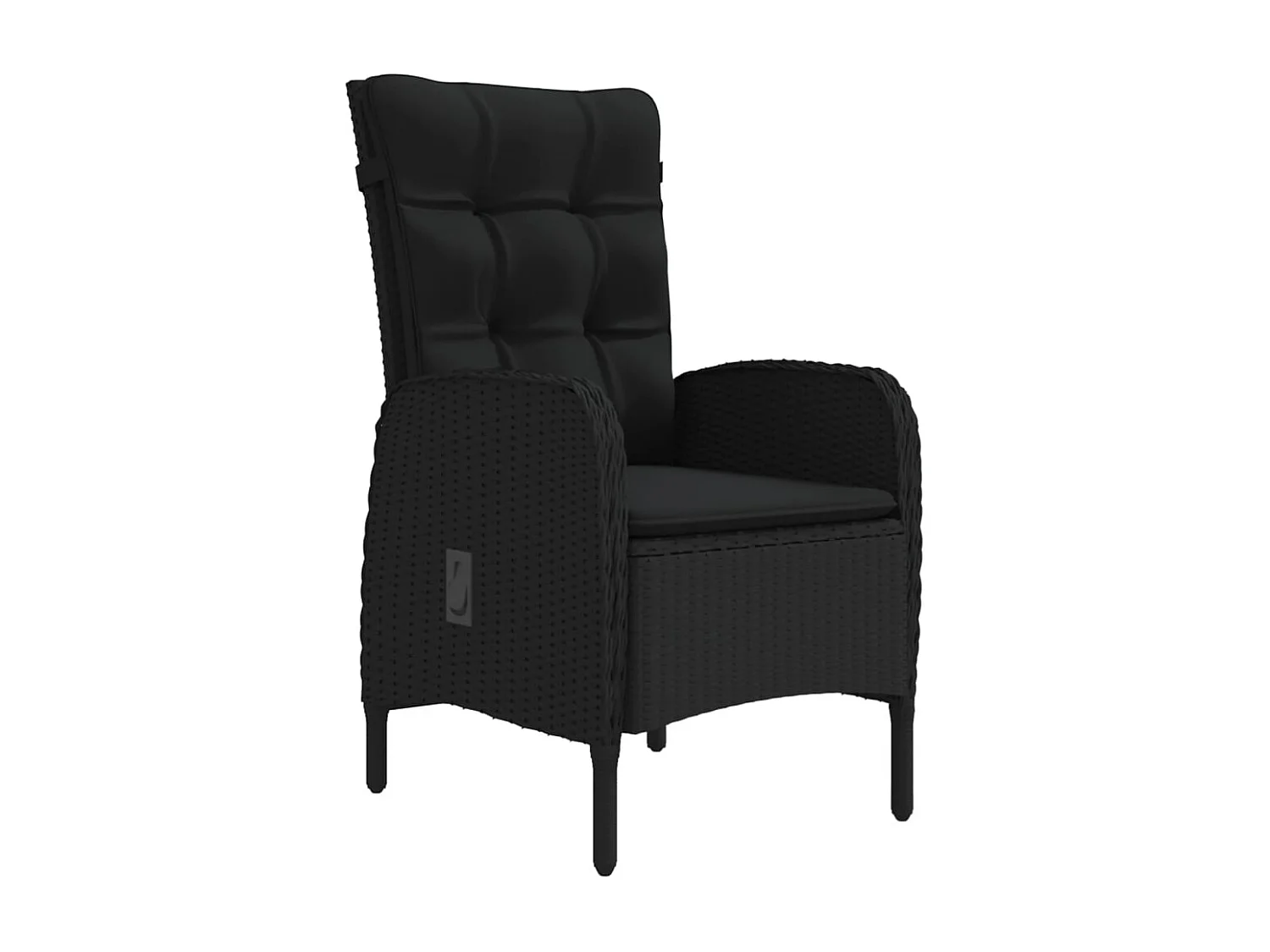 Vernon  Juego de comedor de jardín 7 piezas con cojines negro