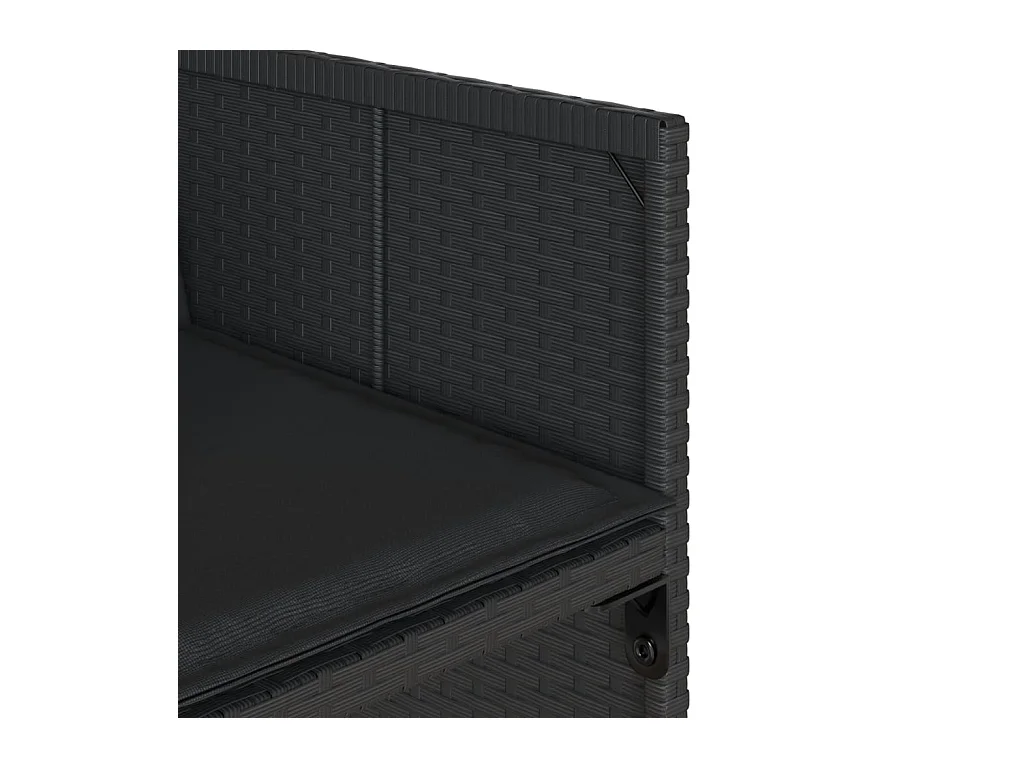 Enfield  Ensemble à manger de jardin 13 pcs coussins noir résine tressée