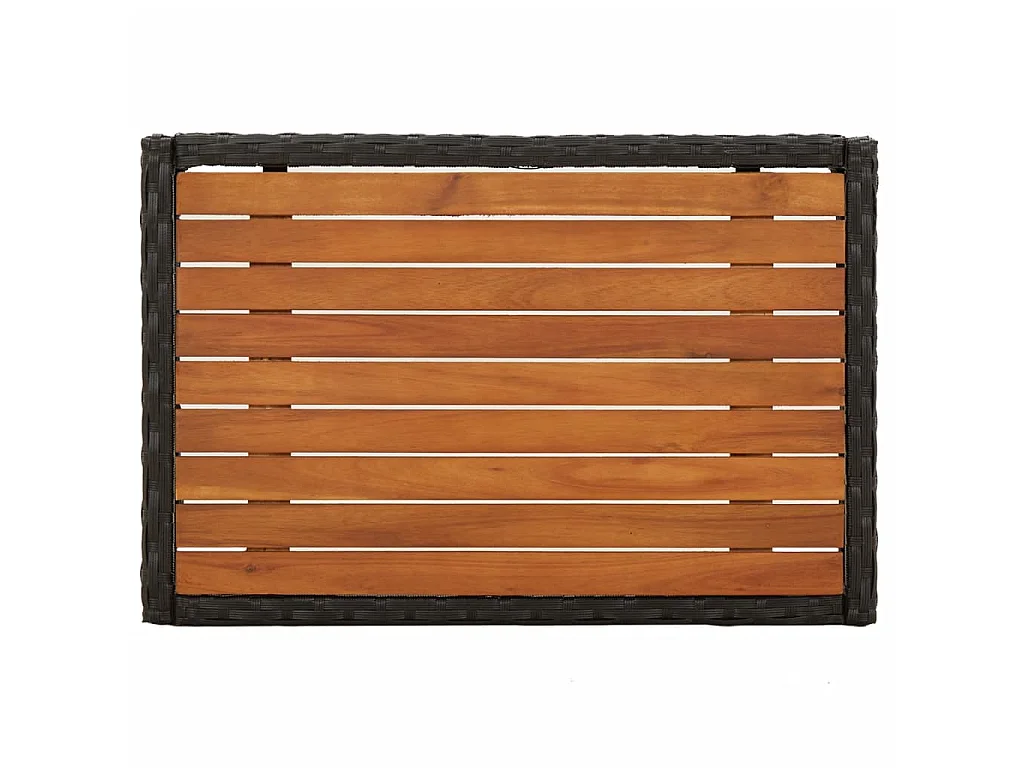 Holbaek  Ensemble à manger de jardin 4 pcs avec coussins noir