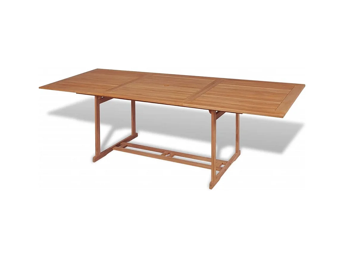 Garden Furniture -  Ensemble à manger d'extérieur 11 pcs et chaises pliables Teck