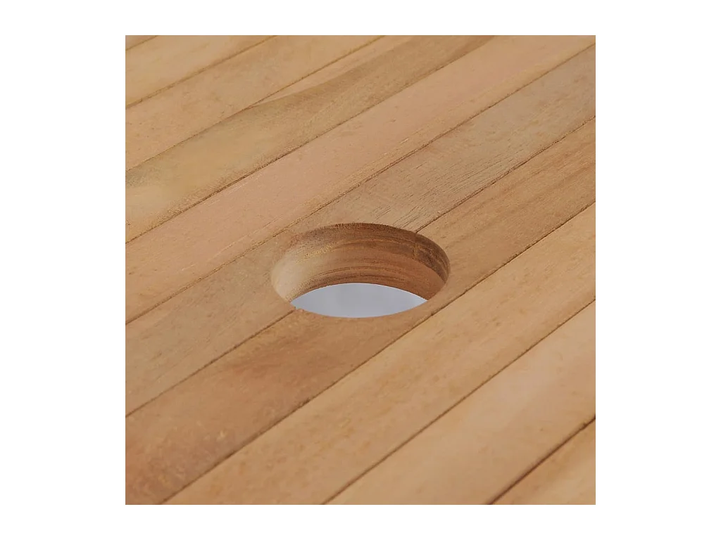 Garden Furniture -  Ensemble à manger d'extérieur 11 pcs et chaises pliables Teck