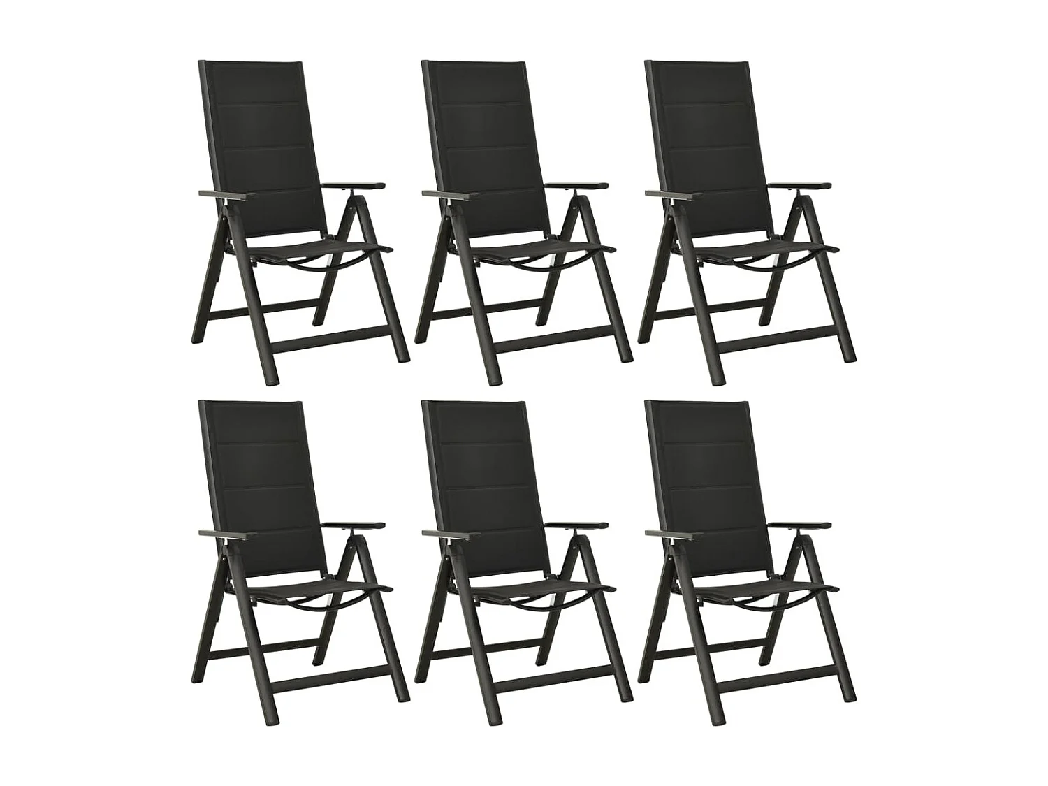 Prolenta Premium -  Juego de comedor para jardín 7 piezas aluminio gris antracita