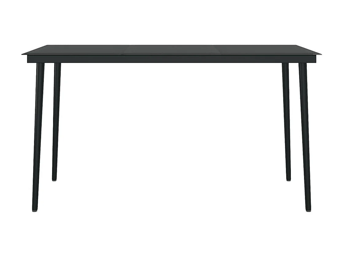 Vernon  Ensemble à manger de jardin et coussins 5pcs Gris/noir