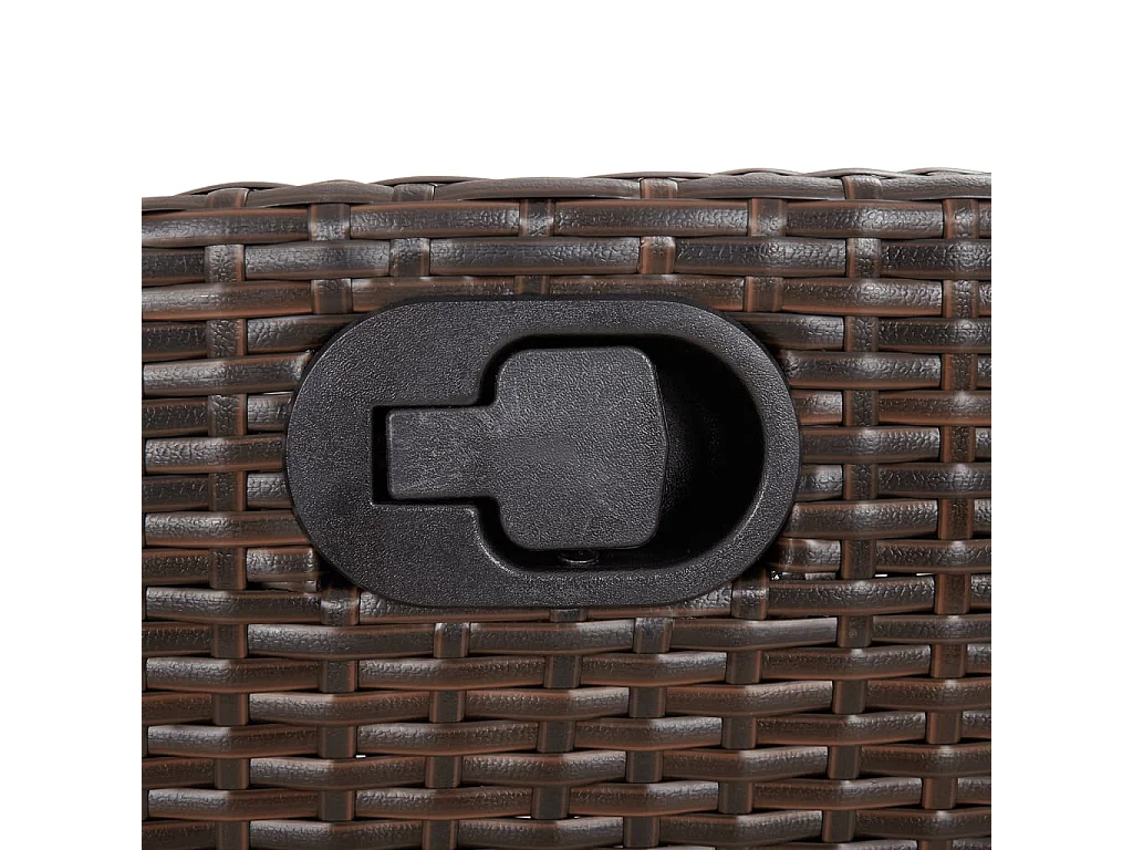 Vessira  Ensemble à manger de jardin 5 pcs et coussins marron poly rotin