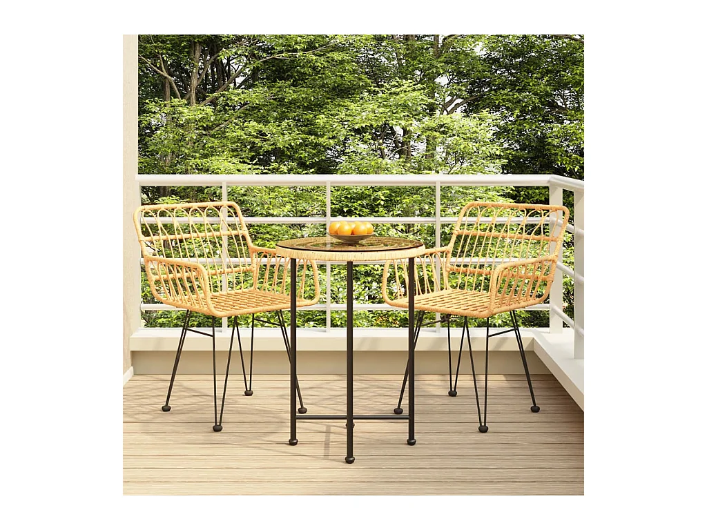Ranua  3-delige Tuinset poly rattan