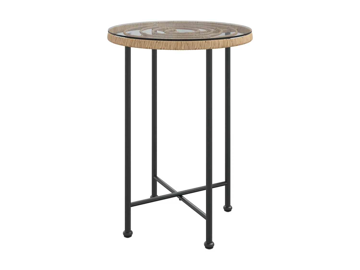 Ranua  Juego de comedor de jardín 3 piezas ratán sintético