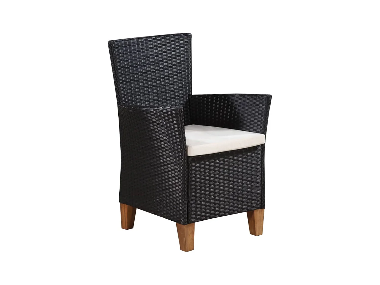 Garden Furniture -  Ensemble à manger d'extérieur 5 pcs Résine tressée Noir marron