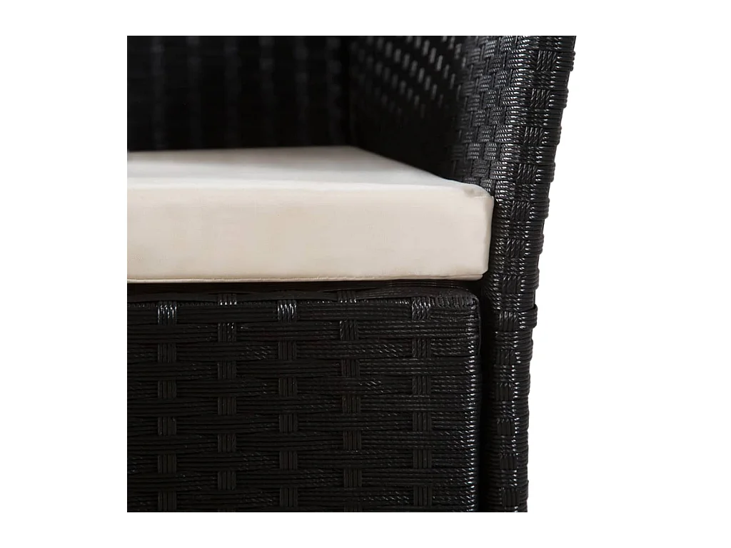 Garden Furniture -  Ensemble à manger d'extérieur 5 pcs Résine tressée Noir marron