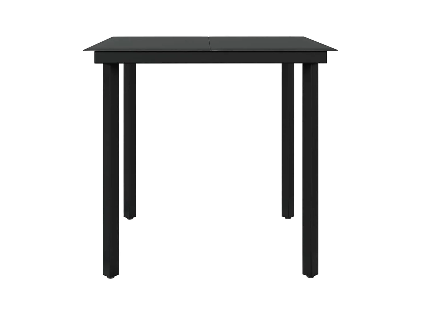 Union  Ensemble à manger de jardin et coussins 3 pcs Gris et noir