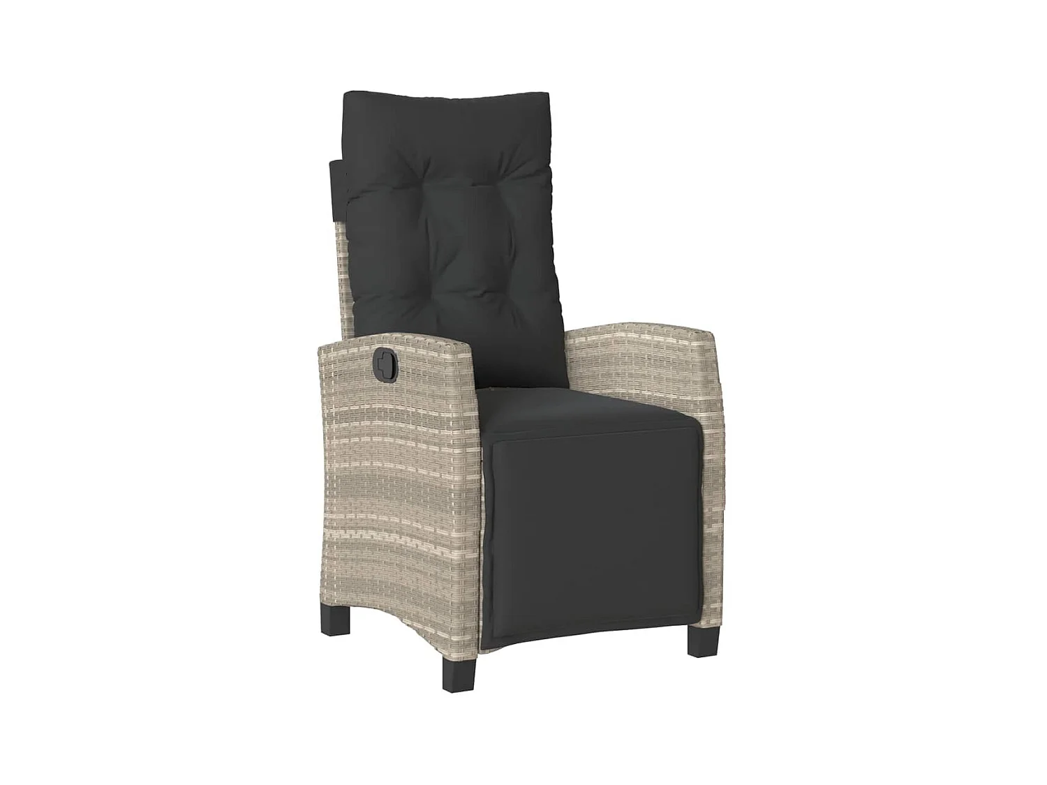 Roland  Ensemble à manger de jardin et coussins 5 pcs gris clair rotin