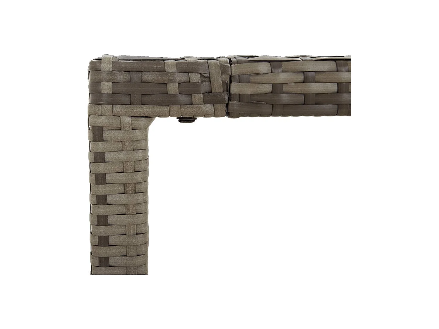 Fishers  Ensemble à manger de jardin 5 pcs coussins gris résine tressée