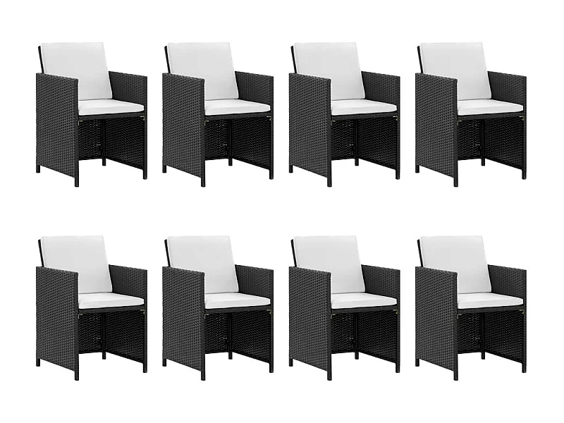 Drumaness  Ensemble à manger d'extérieur 13 pcs coussins Résine tressée