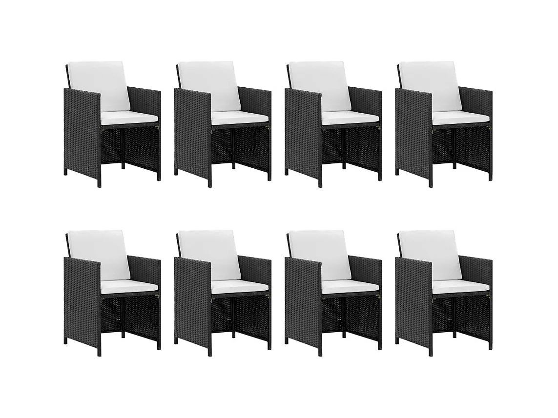 Drumaness  Ensemble à manger d'extérieur 13 pcs coussins Résine tressée