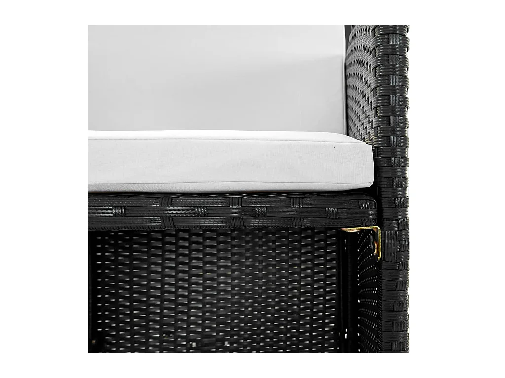 Drumaness  Ensemble à manger d'extérieur 13 pcs coussins Résine tressée