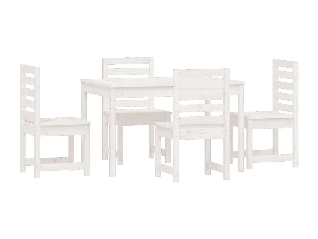 Jean-Antoine-Francis  5-delige Tuinset massief grenenhout wit