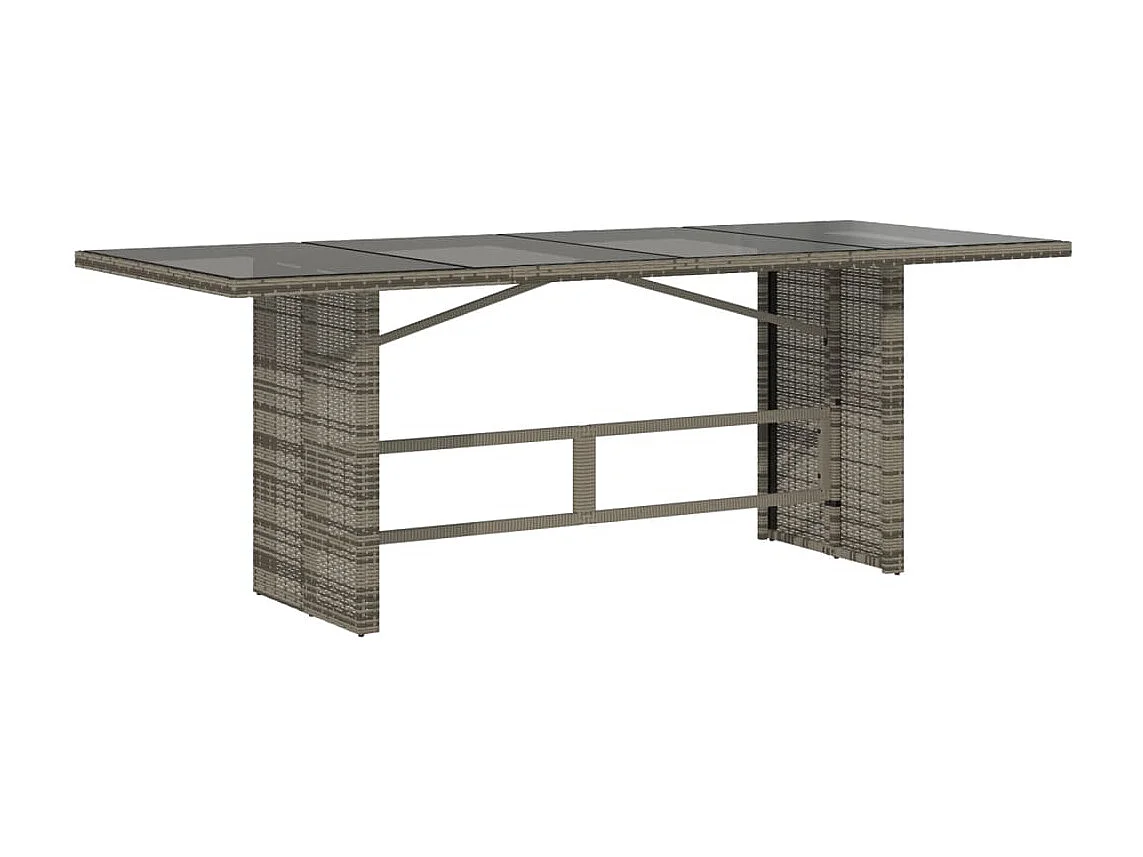 Almkerk  Ensemble à manger de jardin et coussins 7 pcs gris rotin