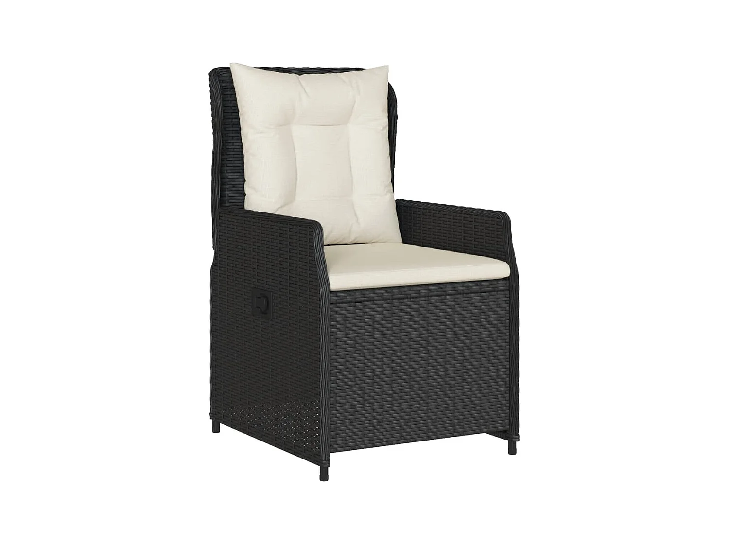 Coleville  Ensemble à manger de jardin coussins 5pcs Noir Résine tressée