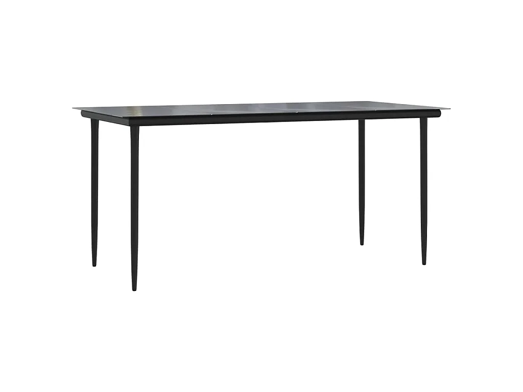 Mørkøv  Ensemble à manger de jardin 7 pcs coussins résine tressée acier