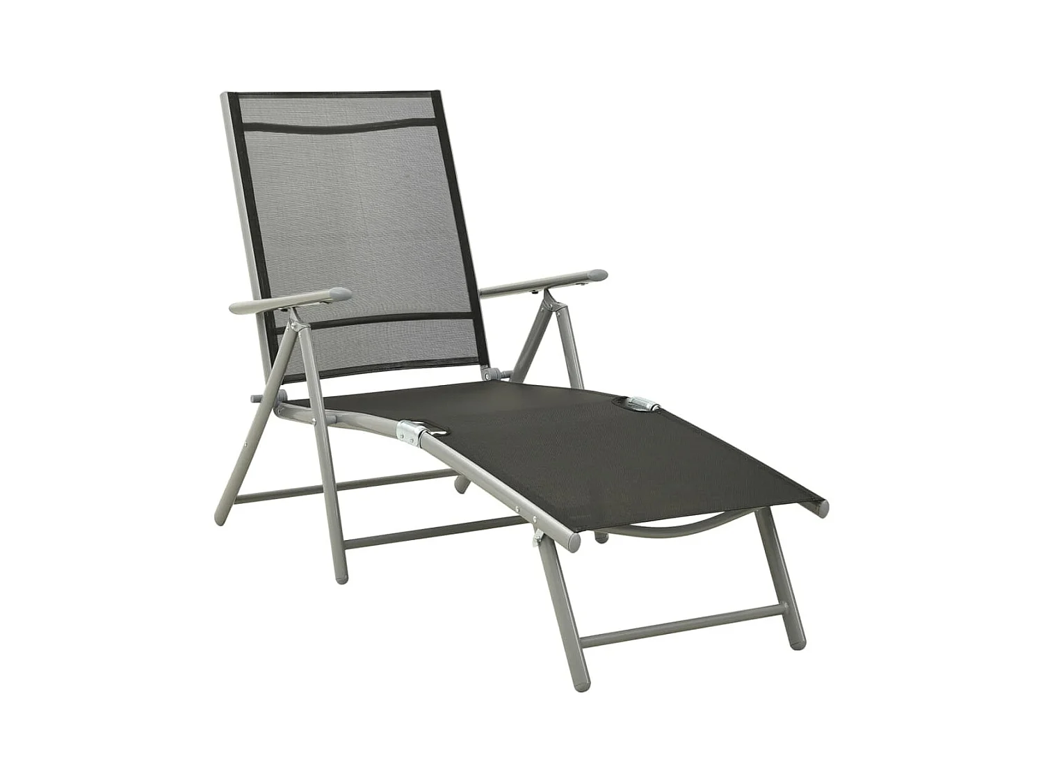 Claire-Jacqueline  Ensemble à manger de jardin 10 pcs noir et argenté