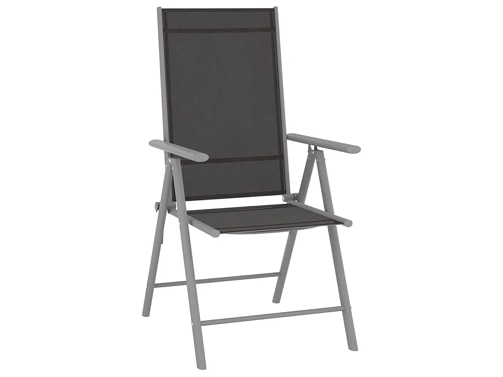 Claire-Jacqueline  Juego de comedor de jardín 10 piezas negro y plateado