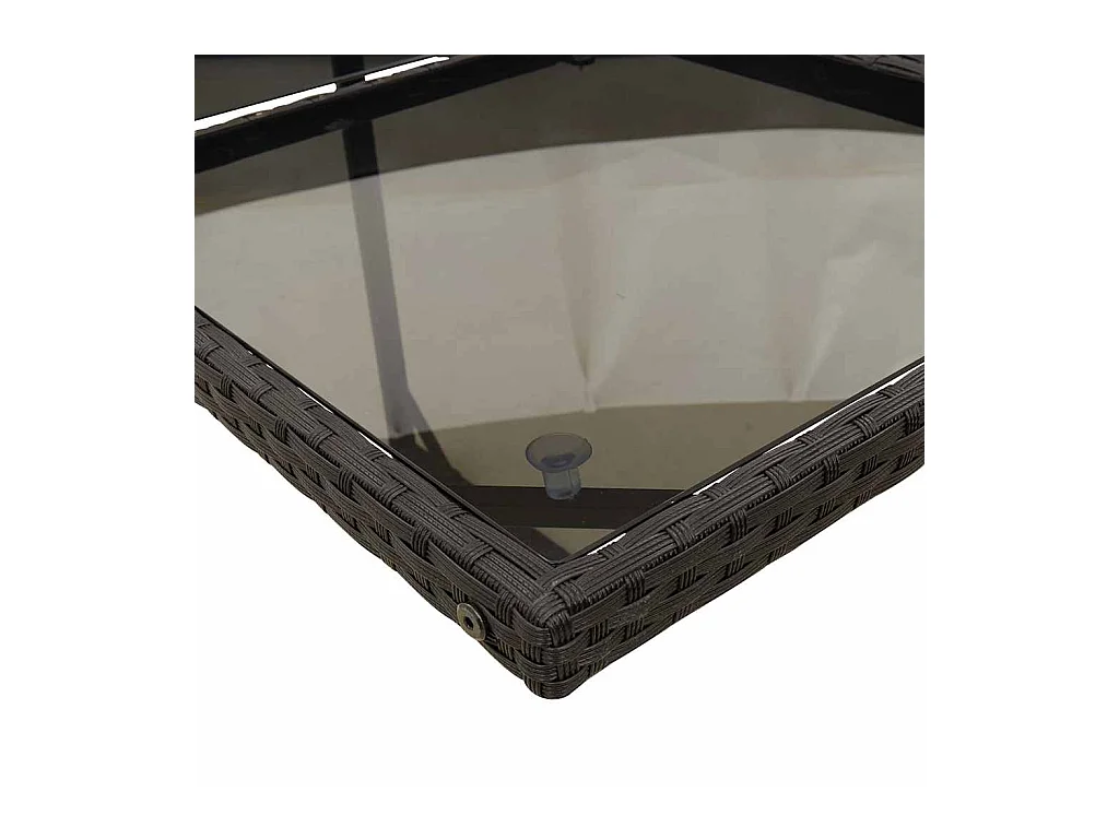 Laura Lucía  11-delige Tuinset met kussens poly rattan zwart