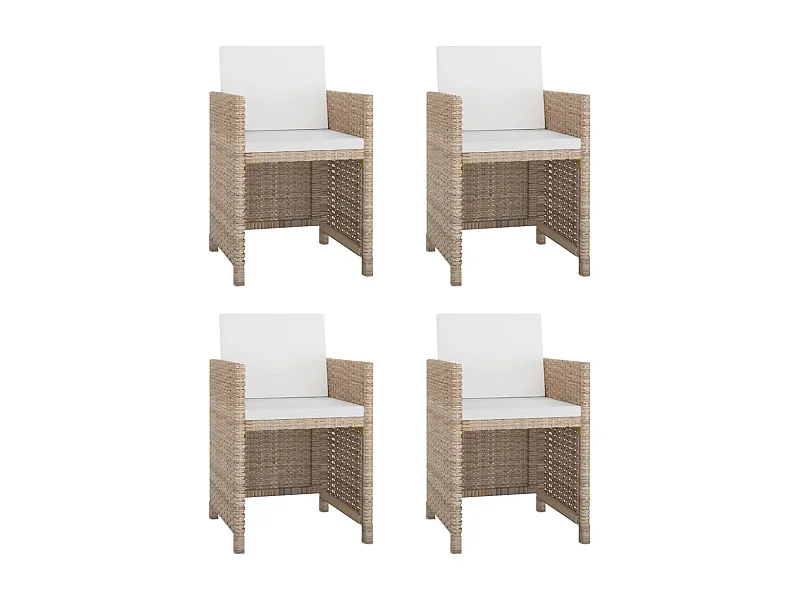 Tobias Alan  5-delige Tuinset met kussens poly rattan beige