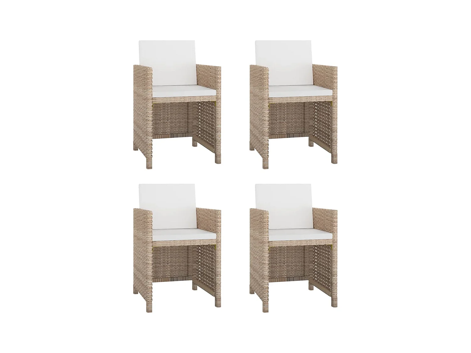Tobias Alan  5-delige Tuinset met kussens poly rattan beige