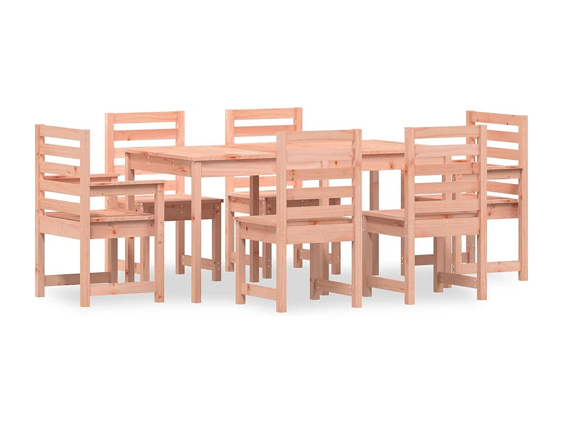 Janne Elise  Ensemble à manger de jardin 7 pcs bois massif Douglas