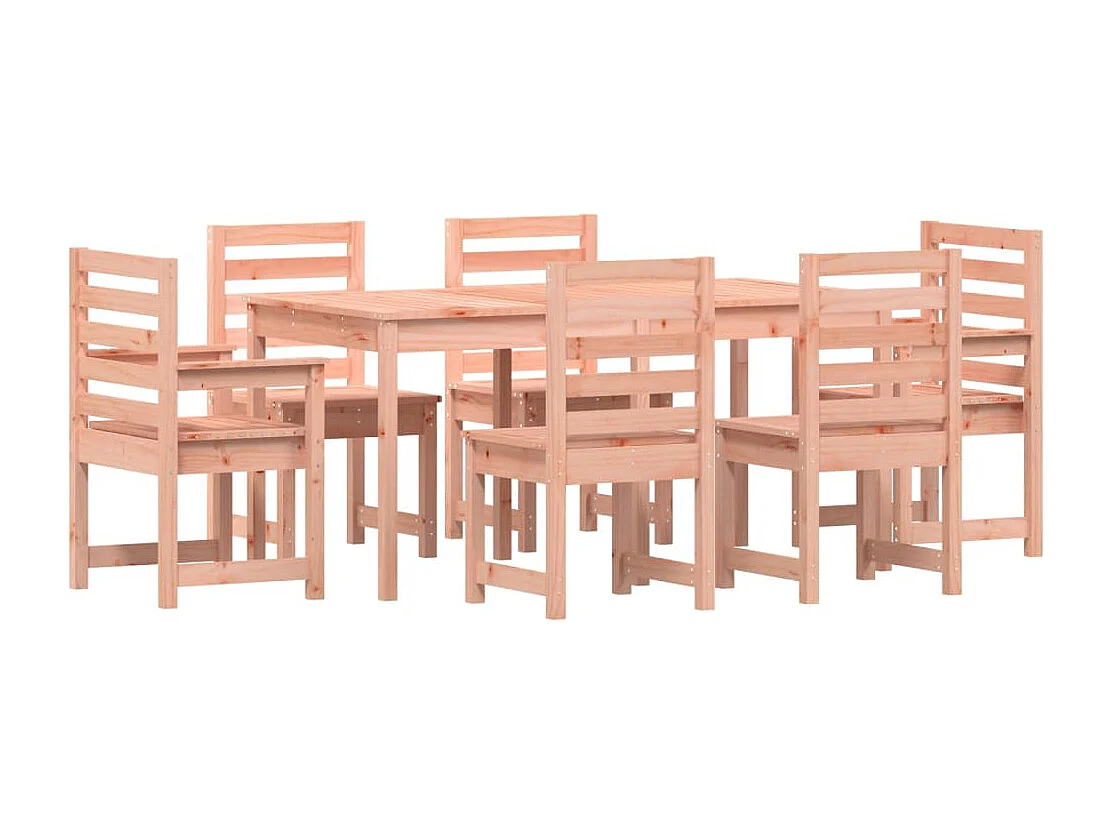 Janne Elise  Ensemble à manger de jardin 7 pcs bois massif Douglas