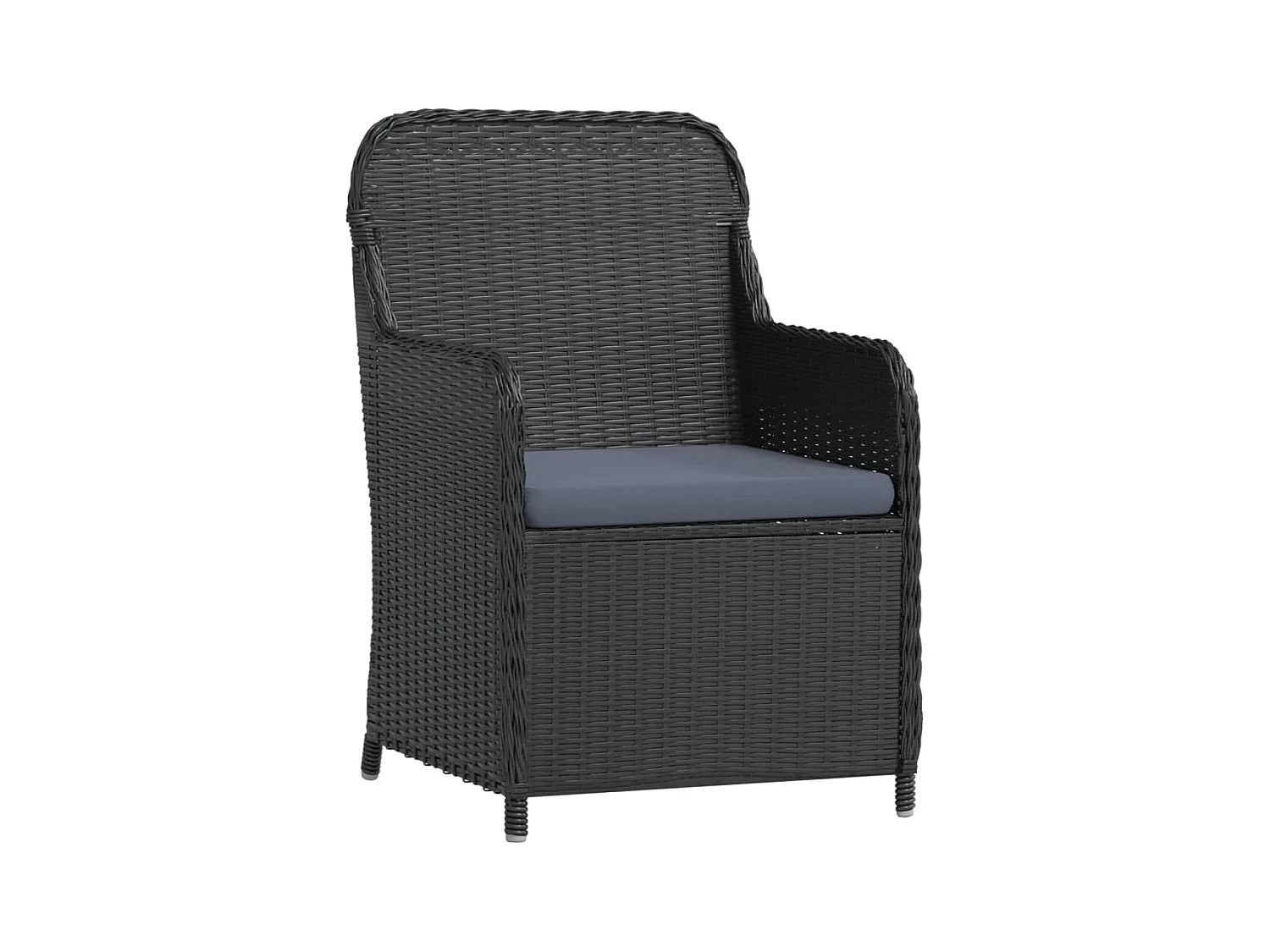 Cosima  Ensemble à manger de jardin avec coussins 5 pcs Noir