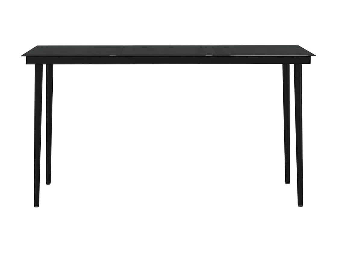 Cosima  Ensemble à manger de jardin avec coussins 5 pcs Noir