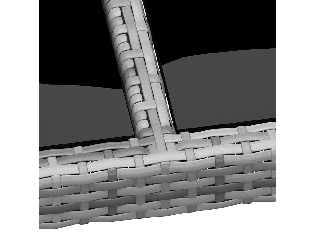 Havron  Ensemble à manger de jardin 11 pcs résine tressée gris