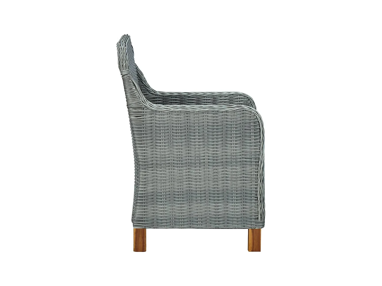 Horsham  Set comedor jardín 7 pzas y cojines ratán sintético gris claro