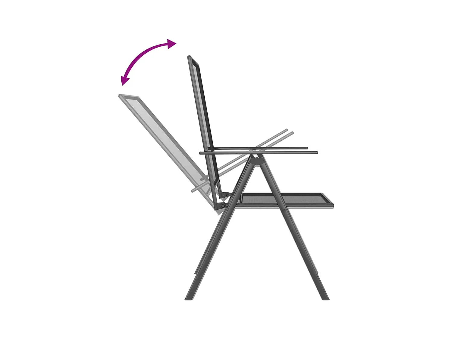 Terina  Ensemble à manger de jardin 7 pcs anthracite acier